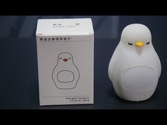 Cute Silicone Penguin NightLight for Children LED Sleep Trainer Alarm Clock Gift